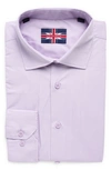 Soul Of London Solid Dress Shirt In Lilac