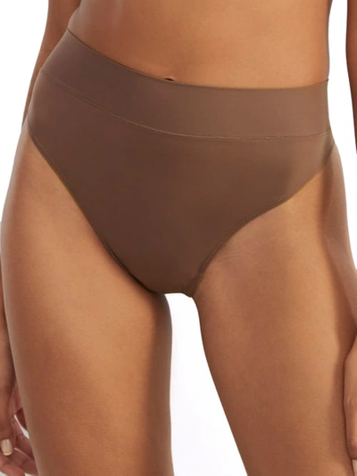 B.tempt'd By Wacoal Nearly Nothing High-waist Thong In Peppercorn