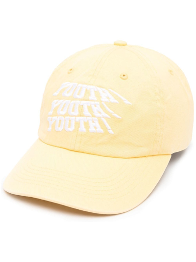 Liberal Youth Ministry Embroidered-logo Baseball Cap In Light Yellow