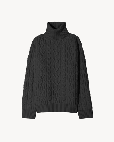 Nili Lotan Gio Sweater In Charcoal
