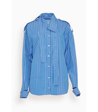 Meryll Rogge Deconstructed Mens Shirt In Blue Multi | ModeSens