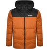 Columbia Puffect Quilted Funnel-neck Shell Hooded Jacket In Orange