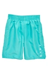 Nike Kids' 8" Volley Swim Trunks In Washed Teal