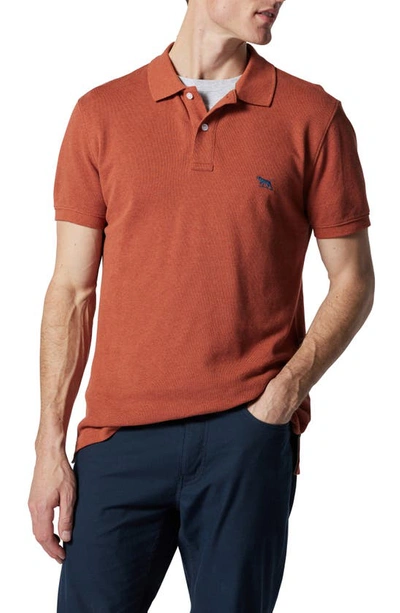 Rodd & Gunn Gunn Piqué Sports Fit Cotton Polo In Terracotta