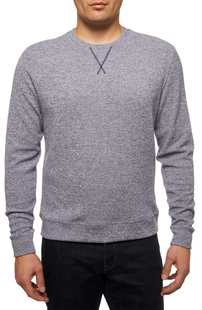 Robert Graham Bassi Marled Double Knit Sweatshirt In Navy