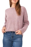 Vince Camuto Gradation Crewneck Sweater In Heather Purple