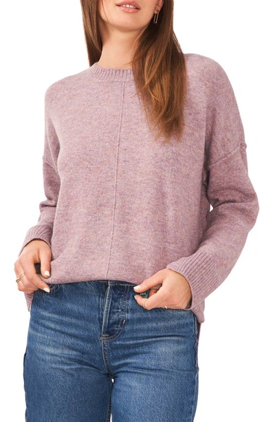 Vince Camuto Gradation Crewneck Sweater In Heather Purple