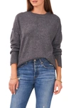 Vince Camuto Gradation Crewneck Sweater In Med Heather Grey