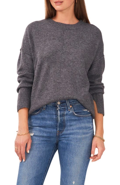 Vince Camuto Gradation Crewneck Sweater In Med Heather Grey