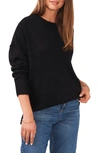 Vince Camuto Gradation Crewneck Sweater In Rich Black