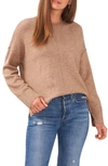 Vince Camuto Gradation Crewneck Sweater In Taupe