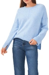 Vince Camuto Gradation Crewneck Sweater In Blue Heather