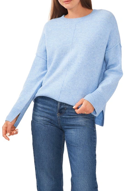 Vince Camuto Gradation Crewneck Sweater In Blue Heather