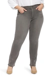 Nydj Marilyn Hollywood High Waist Straight Leg Jeans In Grey
