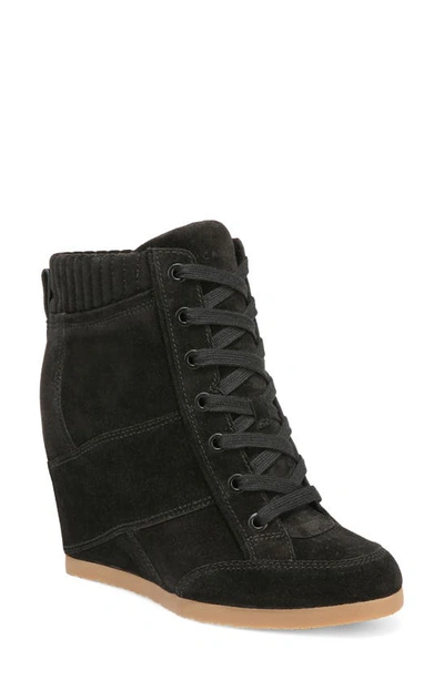 Veronica Beard Elissa Suede Sneaker Booties In Black