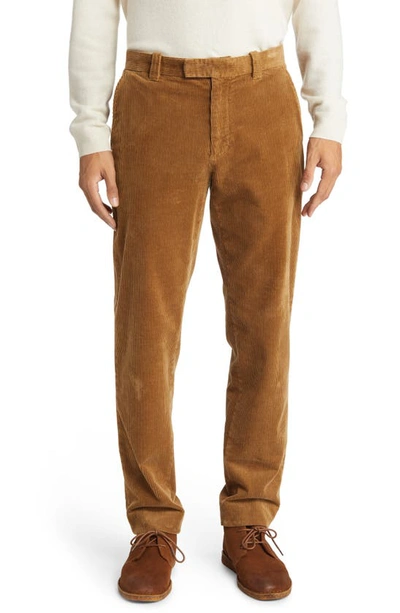 Brooks Brothers Stretch Corduroy Slim Pant In Brown