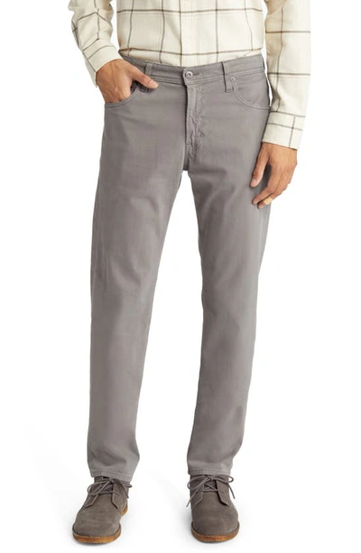 Ag Tellis Slim Fit Sateen Pants In Cinder Grey