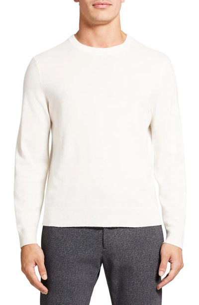 Theory Men's Hilles Cashmere Jumper In Light Grey Heathe