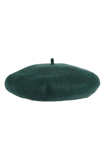 Lele Sadoughi Wool Felt Beret In Emerald