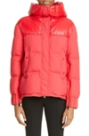 Moncler Etival Hooded Quilted Shell Down Jacket In Red