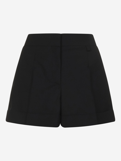 Givenchy Tailored Satin High Rise Shorts In Black