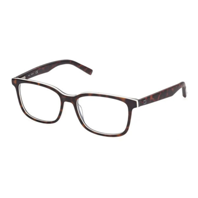 Guess Demo Square Unisex Eyeglasses Gu5003 4052 56 In Tortoise