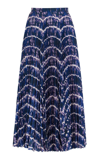 Altuzarra Sif Pleated Printed Crepe Maxi Skirt In Print