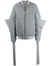 Rick Owens Gauntlet Bomber Jacket In Grey
