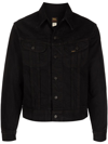Rrl Black Worn-in Trucker Denim Jacket In Black