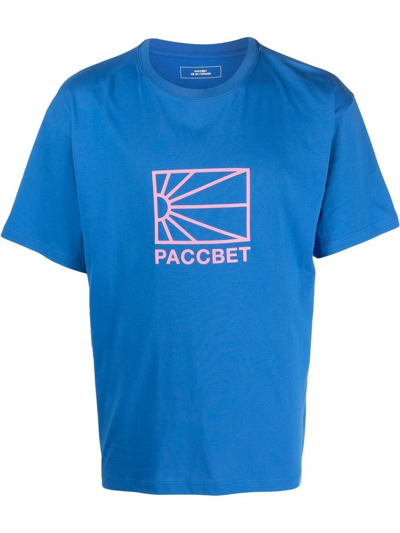 Paccbet Graphic Logo-print T-shirt In Blue