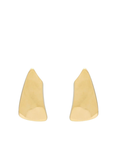 Saint Laurent Comet Triangle Earrings In Vieil