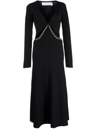 Jonathan Simkhai Cut-out Chain-embellished Dress In Black