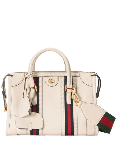 Gucci Small Top Handle Bag With Double G In White