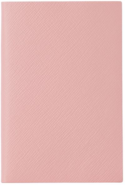 Smythson Pink Panama Chelsea Notebook In Rose