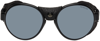 Moncler Black Steradian Sunglasses In Black Smoke Mirror Polarized