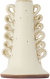 PERLA VALTIERRA OFF-WHITE RIBETE MEDIANO CANDLE HOLDER