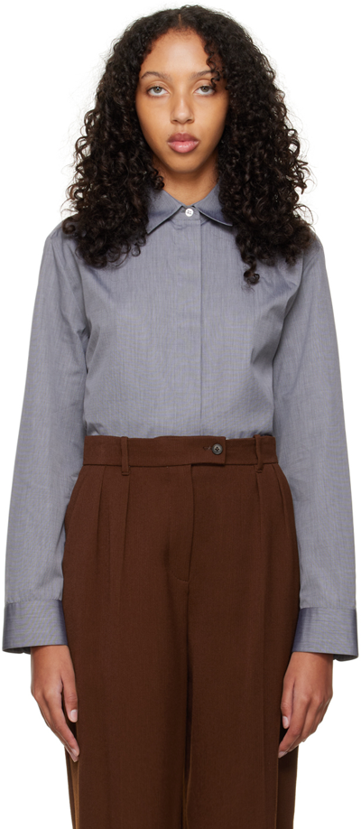 The Row Big Sisea Button-front Shirt In Grey