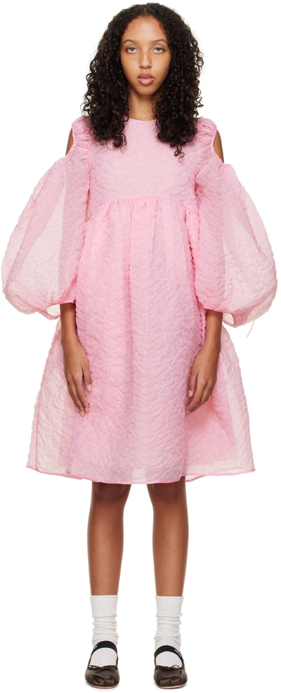 Cecilie Bahnsen Pink Janessa Midi Dress In Sorbet Pink | ModeSens