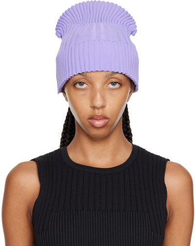 Cfcl Purple Fluted Beanie In Lavender