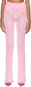 LADO BOKUCHAVA SSENSE EXCLUSIVE PINK ACRYLIC LOUNGE PANTS