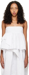 Cecilie Bahnsen White Deborah Camisole In White