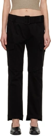 Drae Black Paneled Trousers In Black