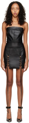 ALEKSANDRE AKHALKATSISHVILI SSENSE EXCLUSIVE BLACK MINIDRESS