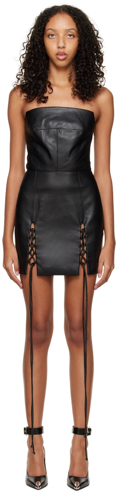 Aleksandre Akhalkatsishvili Ssense Exclusive Black Minidress In Tbc