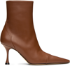 MACH & MACH BROWN DARK 85 ANKLE BOOTS