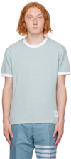 Thom Browne Jersey Ringer T-shirt In 450 Blue
