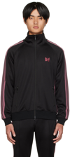 Needles Butterfly Embroidered Zip-up Track Jacket In Black