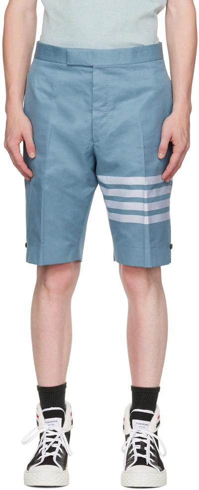Thom Browne Blue 4-bar Shorts In 420 Dark Blue