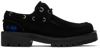 Ader Error Black Suede Loafers In Black