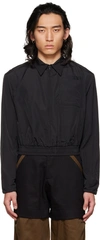 Spencer Badu Black Invisible Zip Jacket In Black